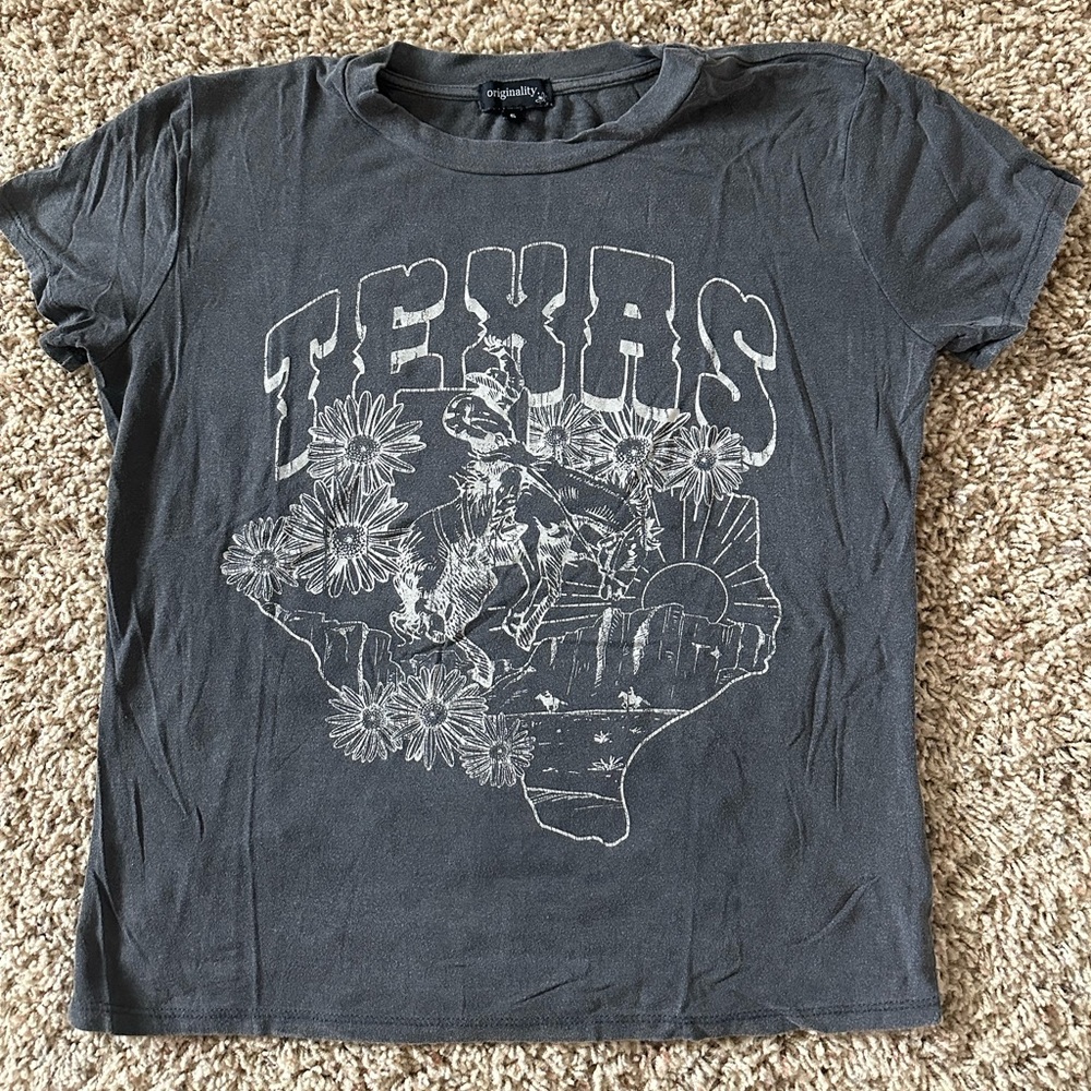 Gray Texas Graphic T-Shirt